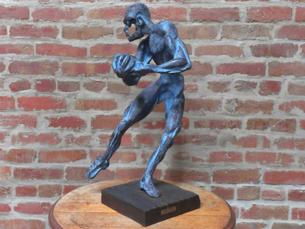 Rugby Player in Action Sculpture
